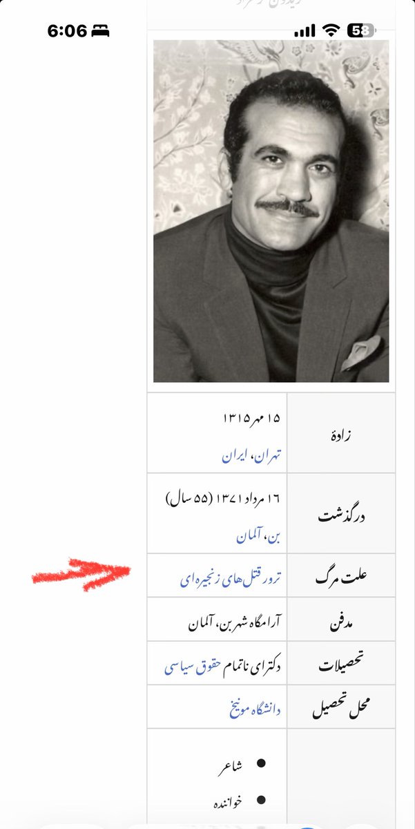 dr_irman's tweet photo. @LibertyLoverPro فریدون فرخزاد برادر فروغ شاعر بنام https://t.co/gW0OPALhd2