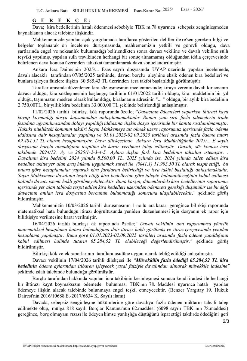 yankibuyuksezer's tweet photo. Bir adet "sözleşmesel artıştan fazla ödenen kiranın istirdatı" ilk derece kararı. Kiracı uzun süre ve düzenli sözleşme üzeri ödeme yapmış, taraflar zıtlaşınca "fazla ödemişim eskiye dönüyorum" demiş ve olaylar gelişmiş. E bir de Ankara BAM baksın https://t.co/H2lJRuoxkw