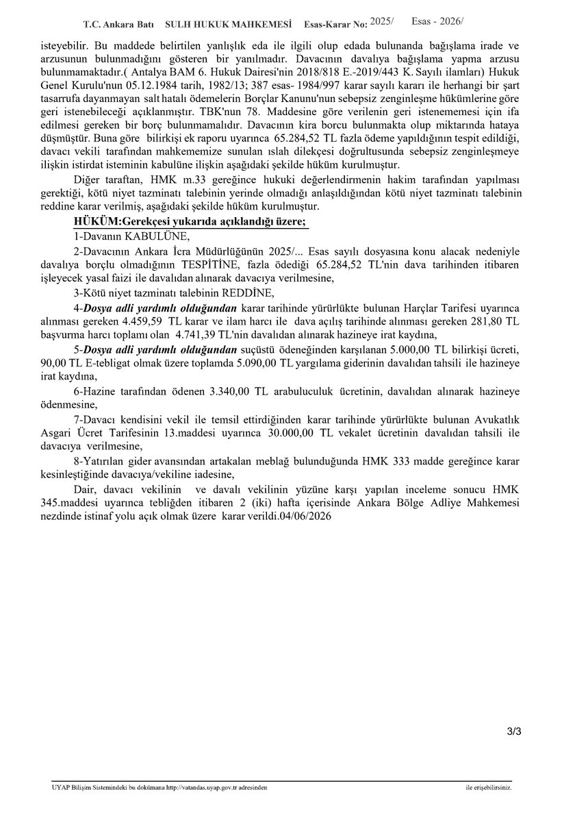 yankibuyuksezer's tweet photo. Bir adet "sözleşmesel artıştan fazla ödenen kiranın istirdatı" ilk derece kararı. Kiracı uzun süre ve düzenli sözleşme üzeri ödeme yapmış, taraflar zıtlaşınca "fazla ödemişim eskiye dönüyorum" demiş ve olaylar gelişmiş. E bir de Ankara BAM baksın https://t.co/H2lJRuoxkw