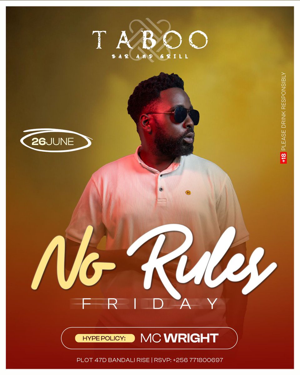 McWright256's tweet photo. A few more hours to the freshest Friday party in town. @taboo_2025
#NoRulesFriday #MicMigician https://t.co/76WkVJ0X2o