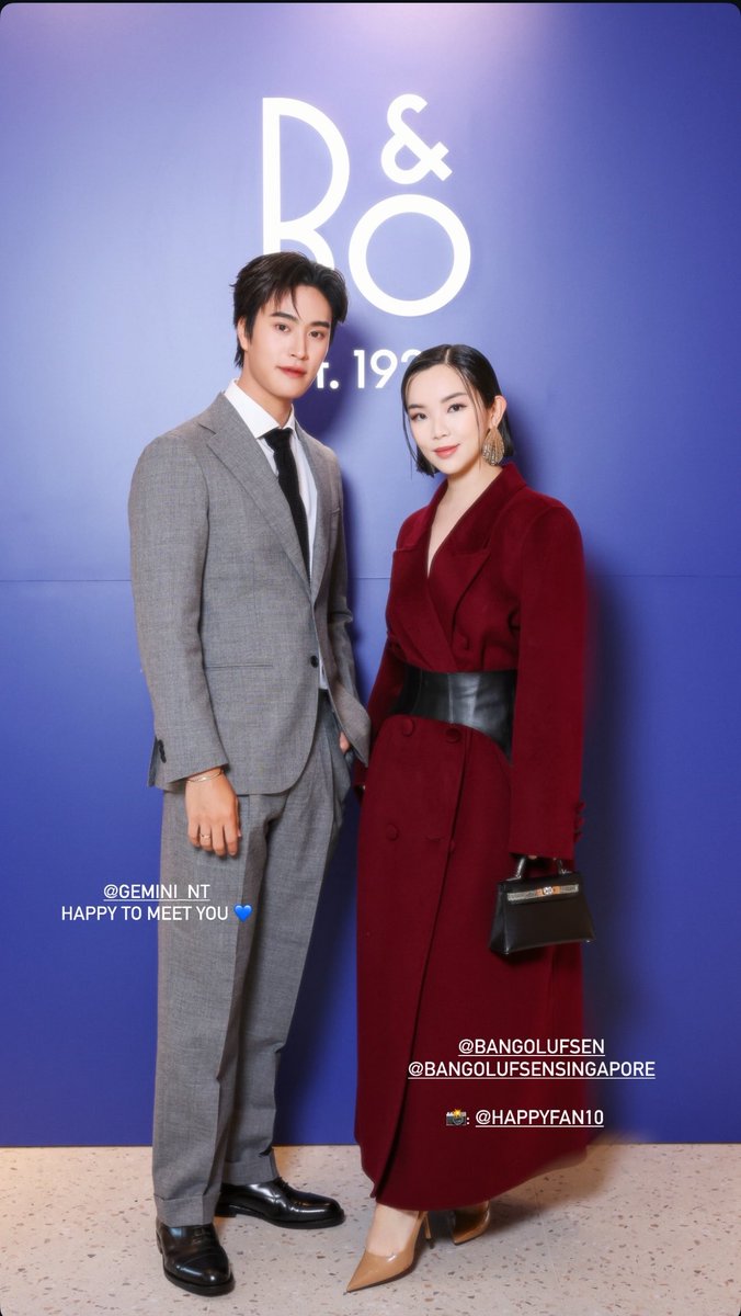 gemnuna's tweet photo. "happy to meet you" 

our famous boy ❤️✨

GEMINI BANG OLUFSEN SG OPENING
#BangOlufsenxGEMINI
#BangOlufsenSingapore
#Gemini_NT #เจมีไนน์ https://t.co/c390ByS6xR