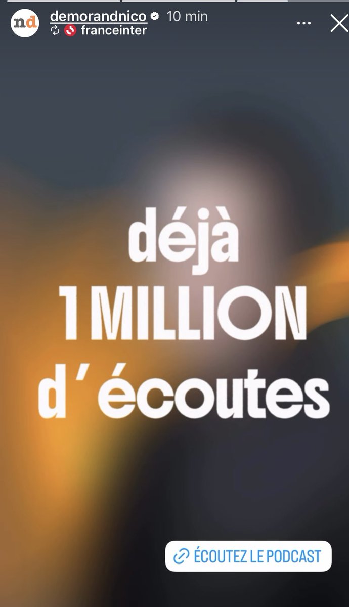 guybirenbaum's tweet photo. Déjà un million d’écoutes ! https://t.co/iliIwfBJW8