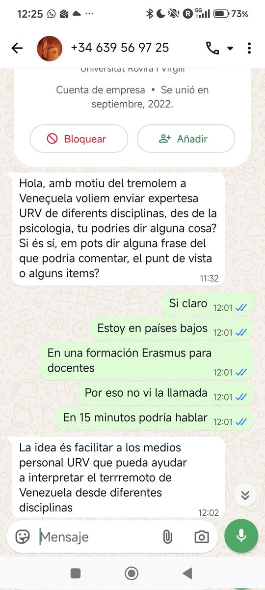 josemariacasas's tweet photo. La desvergüenza de la @universitatURV intentando utilizar el nombre de personas por un expertice al que no valora y no paga es increíble. Te tienen precarizado pero intentan mostrarse solidarios con los venezolanos en prensa explotando a un migrante. https://t.co/H5MFr5cEpa