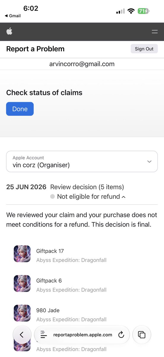 CorzVin's tweet photo. @iDeviceHelpus i was so disappointed. My money was scammed by the only games and yet apple has nothing to do with my concern! https://t.co/jllGP4hHe7