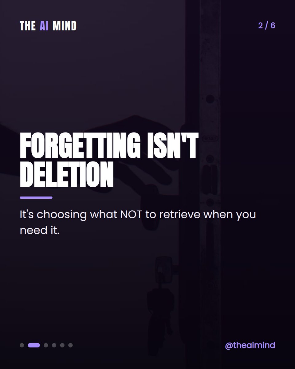 anj_global_AI's tweet photo. AI doesn't forget by accident. We have to engineer forgetting into it — which makes you wonder if memory without loss was ever intelligence at all. #ai #memory https://t.co/KkGyKL6VSK