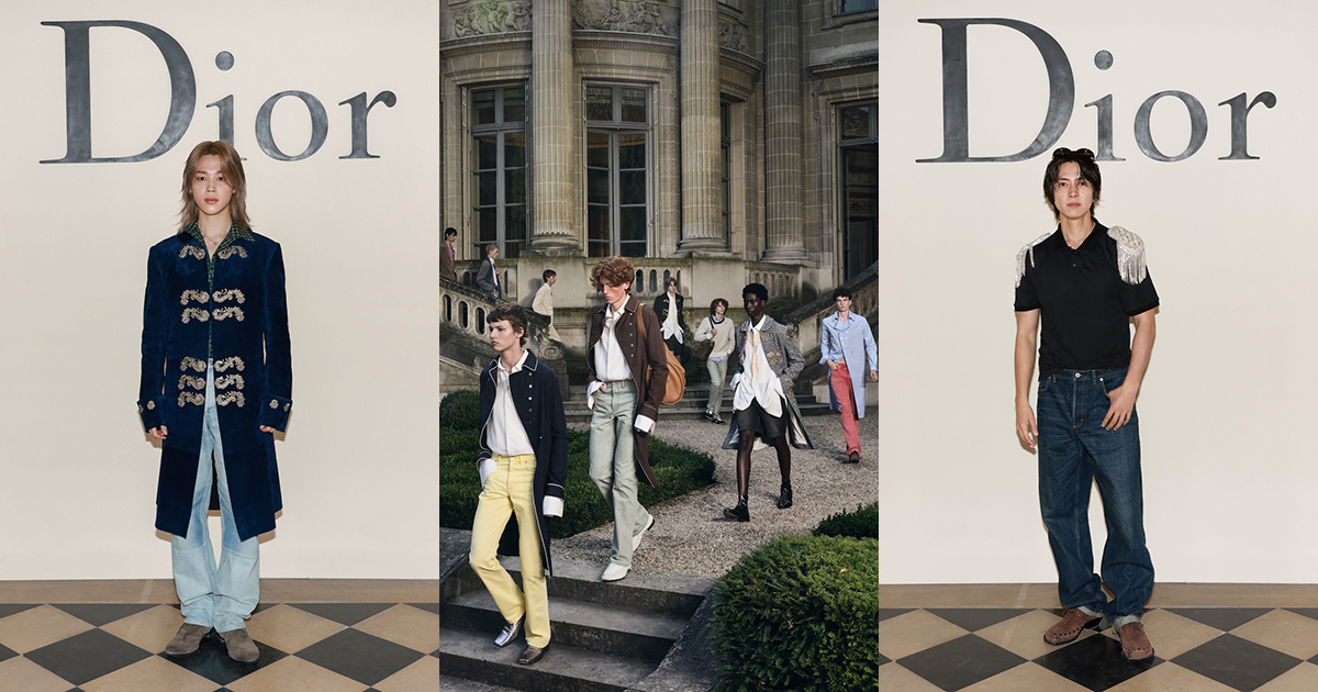 RETOYSweb's tweet photo. Dior 2027年サマー メンズ コレクションに山下智久やBTSジミンら豪華セレブリティが来場
https://t.co/cu1pVGwSWm

#DiorSummer27 #Dior #ディオール #山下智久 #ジミン https://t.co/8PgvgsfboS