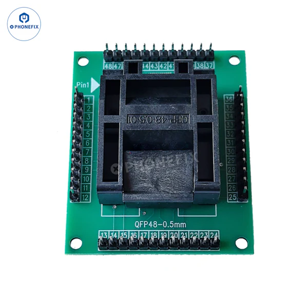 vipprogrammer_'s tweet photo. El resistente soporte QFP48 garantiza una transmisión de señal estable. Protege los chips durante la grabación, la verificación de circuitos y el control de calidad masivo de placas de circuitos de control.
#icsockets #adapter #chiptune #carchip #ecufixtool #autochip #chip https://t.co/QacgTMF4lv