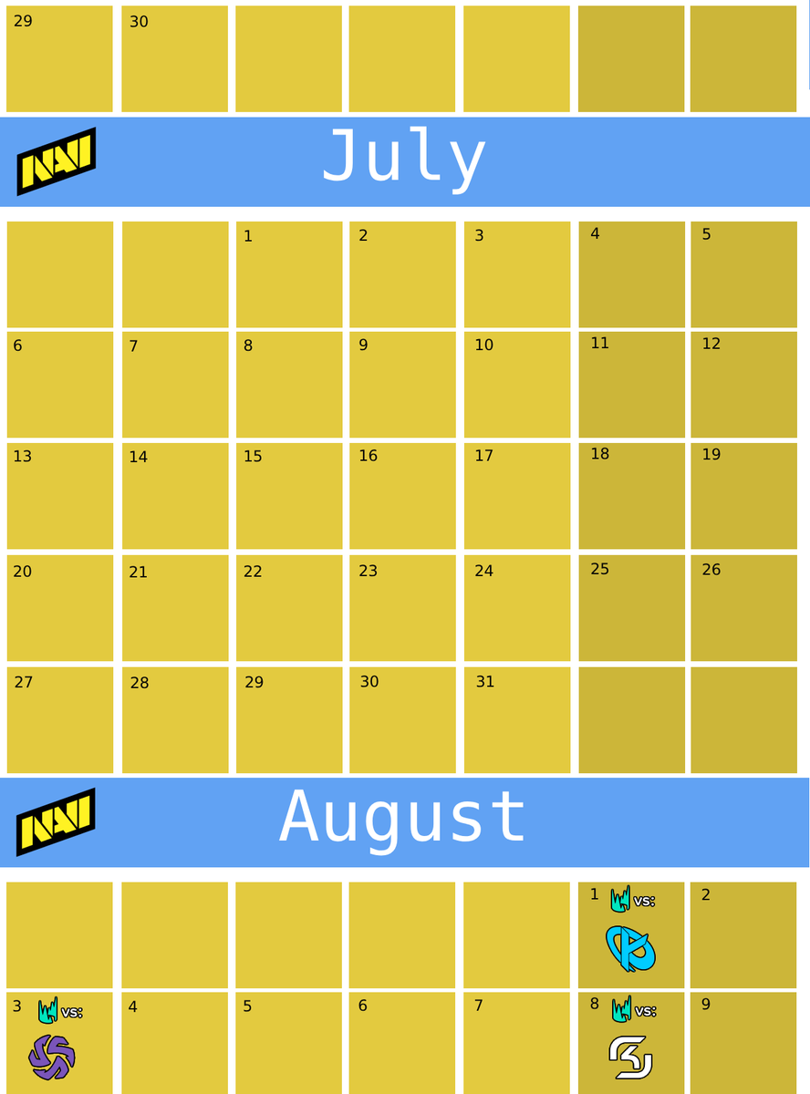 NAVILeague's tweet photo. Busy times 😮‍💨

Back in action vs KC on the 1st of August! https://t.co/DOUWDKNiSc