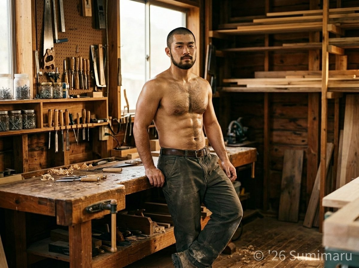 sumimaru_rd's tweet photo. "Hands of the Craftsman"

#RuggedSolo
#AI男子 #AIman 
#AIGeneratedMan
#Almale  #gaybeard https://t.co/pTScZId9Yh