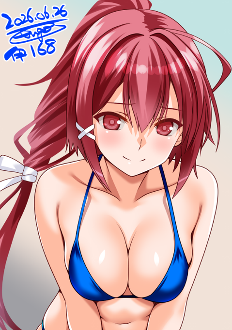 せっかくなのでイムヤにビキニに着替えてもらった(*'ω'*)

#艦これ版深夜の真剣お絵描き60分一本勝負 
#艦これ版真剣お絵描き60分一本勝負_20260626 