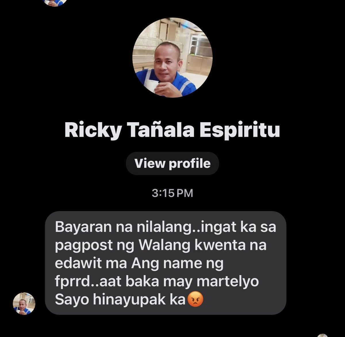 RichHeydarian's tweet photo. Yet another death threat from this cult!!! For 10 years this is the inanity and lowlife attacks we have had to endure for calling out Duterte incompetence &amp;  abuses!!! https://t.co/iyWtzaj0dr