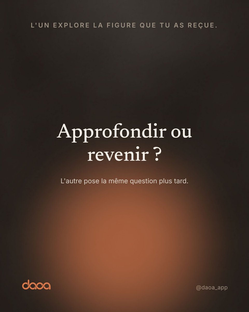 daoa_app's tweet photo. Approfondir : creuser plus profond dans la figure que tu as reçue. Revenir : poser la même question plus tard et observer ce qui a bougé. Deux mouvements, deux temporalités.

#yijing #iching https://t.co/RlxXMpLani
