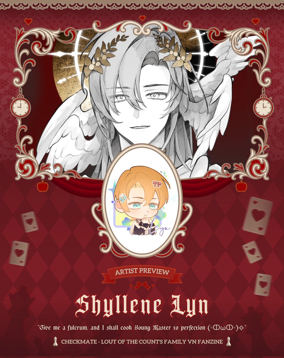 lcfcheckmate's tweet photo. 🍎Artist Introduction🍎

The goddess artist is here! 

@shyllene0112 really joined us, we're so grateful! She draws Cale so wonderfully, and with so much dedication, each drawing is meticulously crafted~

Let's enjoy the fanzine together!

#백망되 https://t.co/2SHegD5T3q