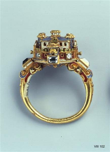 archaeologyart's tweet photo. Ring with Castle. Culture: Italian, 2nd Half of 16th century. https://t.co/RQANUTaAFw