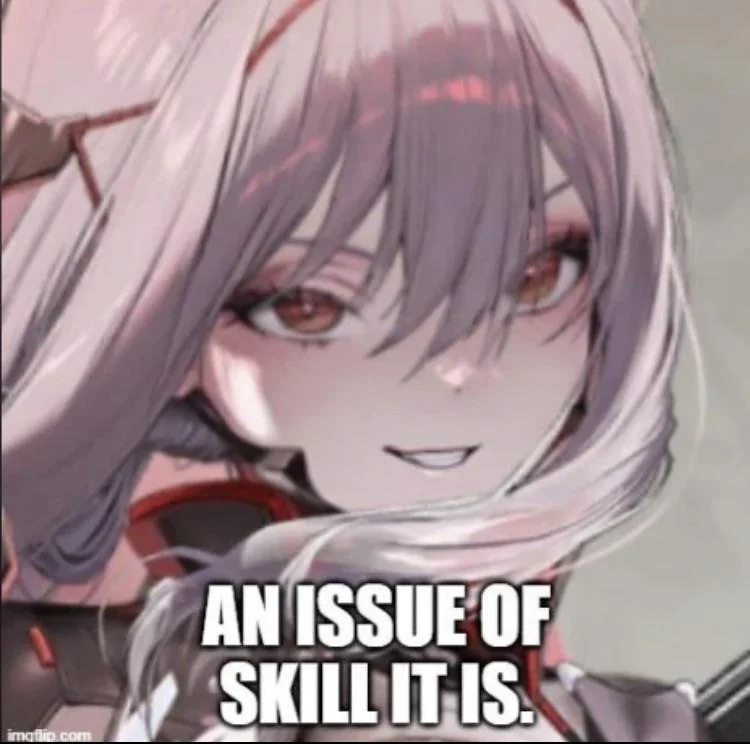 Poomeister2's tweet photo. Scarlet Black Shadow to other Nikkes when she gets buffed coz of a bug https://t.co/QjiV0SiX9z