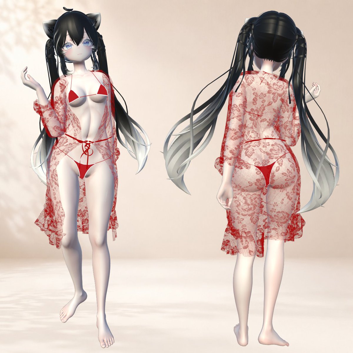 namul_vgames's tweet photo. 🤍 Sheer Cover-Up &amp; Mini Bikini Set 🤍

Shinano / Sio の2アバター対応になりました✨

レース調のシースルーカバーアップとミニビキニを組み合わせた、上品でセクシーなリゾート風衣装です。

BOOTH
https://t.co/cIKAujDZlC
#VRChat #BOOTH #VRChat衣装 #しなの #Sio https://t.co/H4ZJSiaoVd