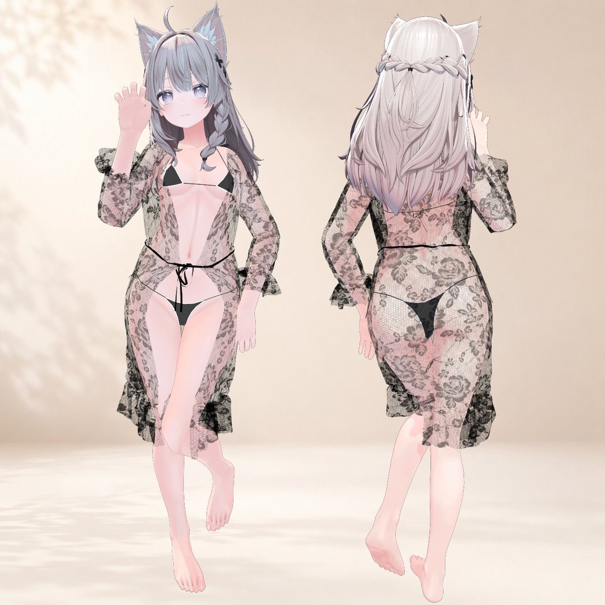 namul_vgames's tweet photo. 🤍 Sheer Cover-Up &amp; Mini Bikini Set 🤍

Shinano / Sio の2アバター対応になりました✨

レース調のシースルーカバーアップとミニビキニを組み合わせた、上品でセクシーなリゾート風衣装です。

BOOTH
https://t.co/cIKAujDZlC
#VRChat #BOOTH #VRChat衣装 #しなの #Sio https://t.co/H4ZJSiaoVd