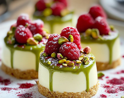sweettooth3186's tweet photo. Pistachio &amp; Raspberry Cheesecake Domes
Smash or Pass? https://t.co/p0iyRTeGXs
