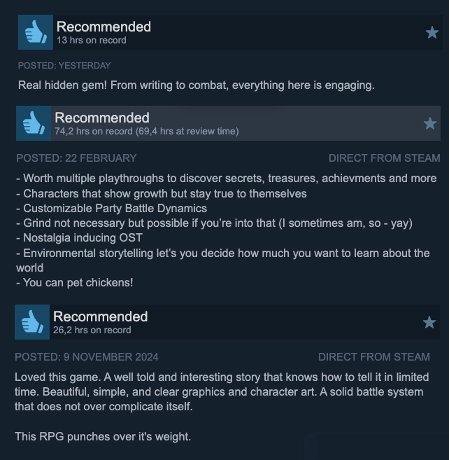 frameland's tweet photo. Frameland is part of the Steam Summer Sale! ☀

A short RPG with a big heart ♥

97% positive reviews:
- "This RPG punches over it's weight"
- "Real hidden gem! From writing to combat, everything here is engaging."
- "10 hour Main story, no bloat just as long as needed" https://t.co/wKAoijSX26