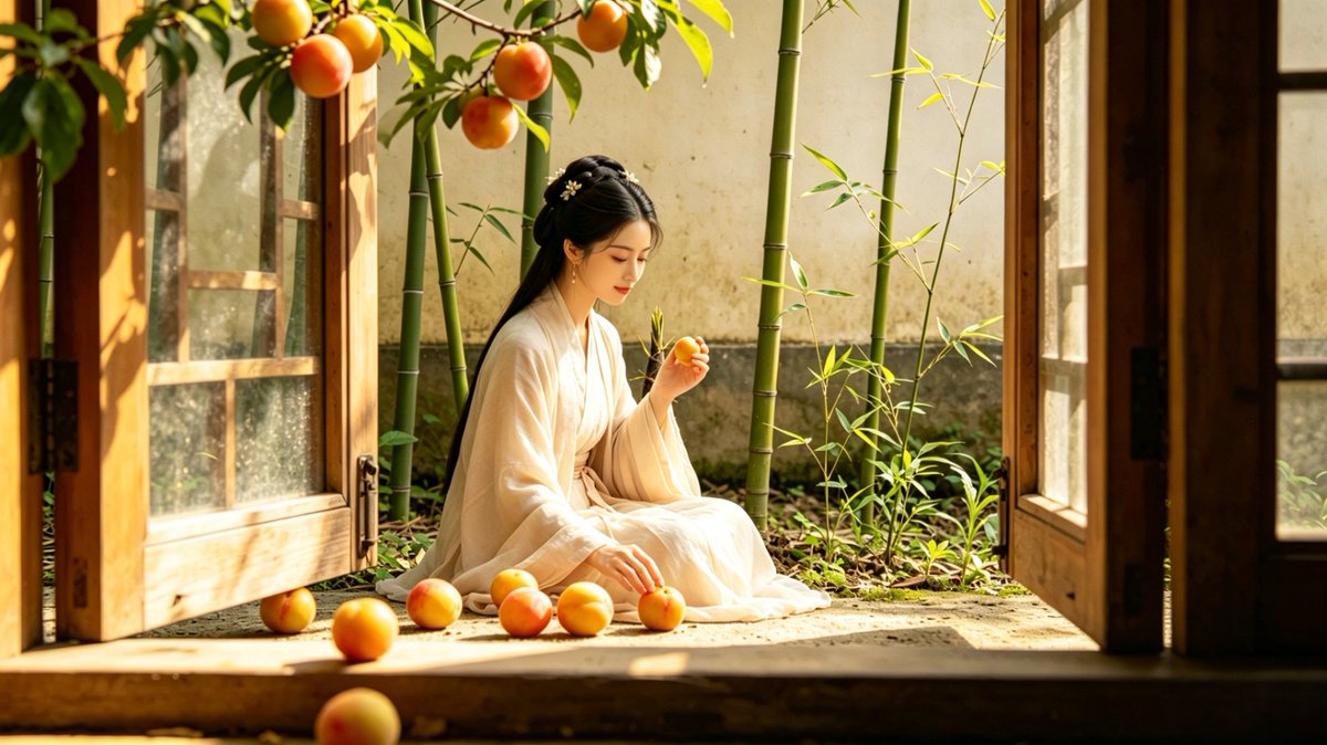 CMLuSu's tweet photo. 窗间梅熟落蒂，墙下笋成出林。
— 范成大《夏至》
Plums ripen, drop their stems beside the pane;
Bamboo shoots grow tall past the wall’s terrain. https://t.co/WluXTNNN79
