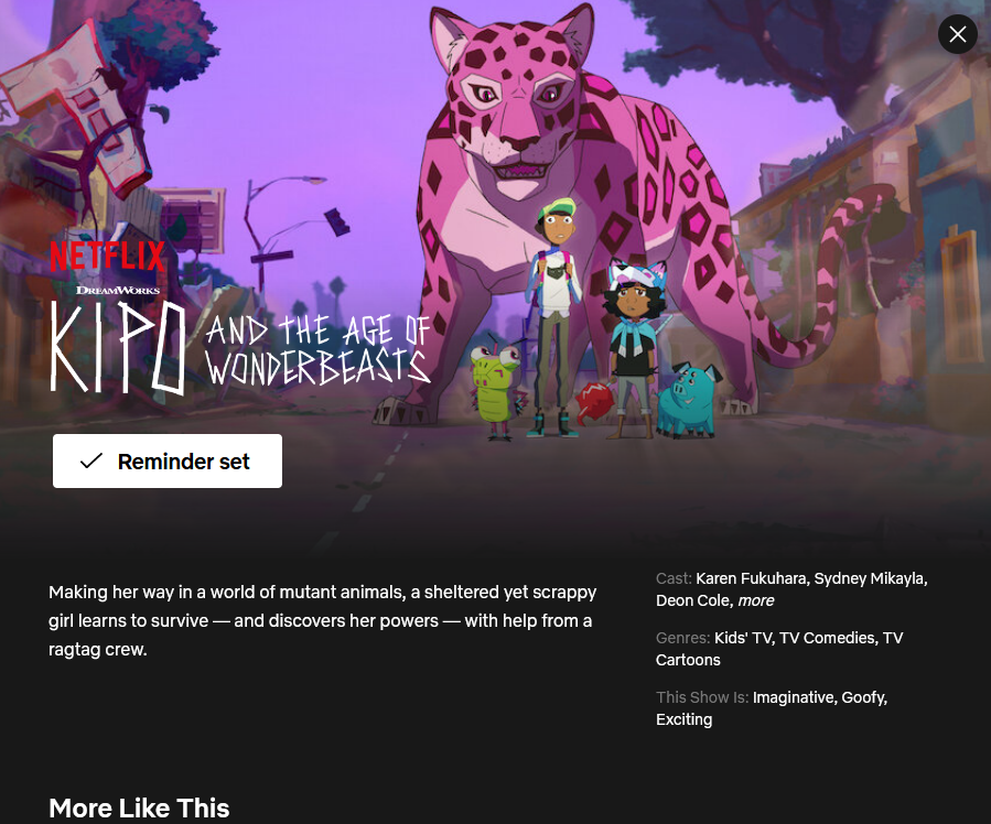 MrSatrdayNight's tweet photo. Clock strikes 12.  Although I am sad that It's no longer on Netflix, I know this beautiful, life-changing show will go on somewhere again.  Thank you to all who made this show possible, you have help me through rough times.  See you again, Kipo. #kipo #kipoandtheageofwonderbeasts https://t.co/eMpJZvTEqI
