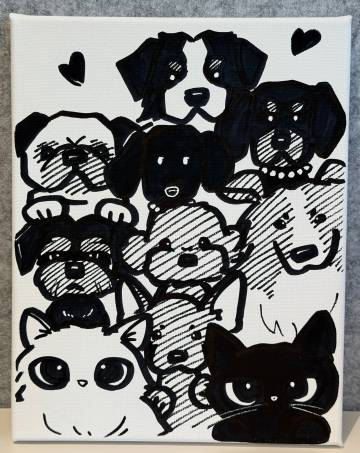 lusiwonii179's tweet photo. Lusi is seriously the sweetest. During her Korea trip, she commissioned a family portrait of her beloved pets and a cartoon portrait of herself, simply to share those happy memories with people she loves, even chose to gift the original artworks to two lucky Kelulis.
#ZhaoLusi https://t.co/kYpfyc6JlL