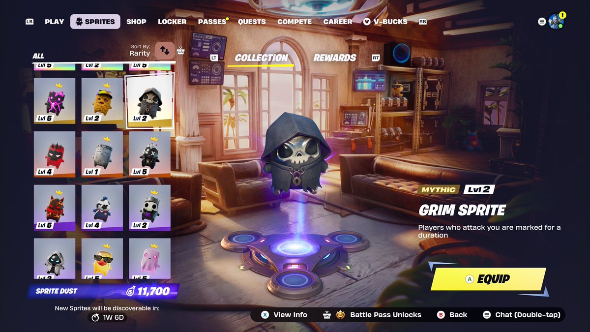 DUBdOut's tweet photo. My collection is complete again! I got all the Grim Reaper sprites now! #fortnite https://t.co/uXYP8IHehi