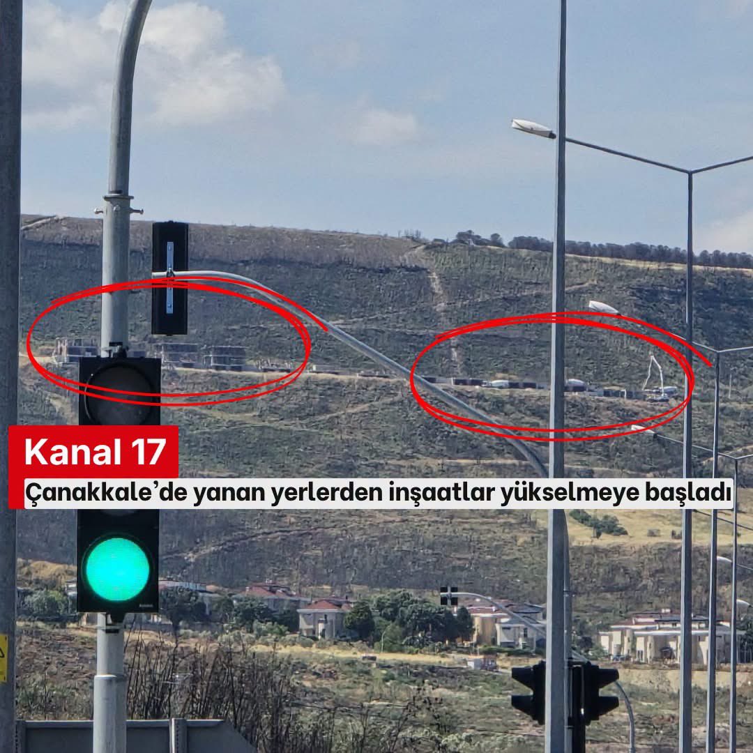 dolumetrobus's tweet photo. Çanakkale'de geçtiğimiz yıl Güzelyalı bölgesindeki orman yangınında yanan yerlerde inşaatlar yapılıyor… #çanakkale https://t.co/MVA9dWPueR