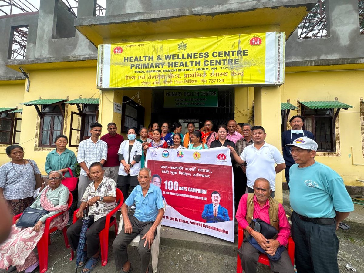NTEPSikkim's tweet photo. Under the #100DaysTBEliminationCampaign, IEC activities and Active TB Screening were conducted at Tokal Bermiok PHC to promote early detection and TB awareness. Together, we move towards a #TBMuktBharat. Goan Goan, Sheher Sheher – TB Khojo, TB Haro! #EndTB #NTEP #TBMuktBharat https://t.co/I3bYY5nX2k