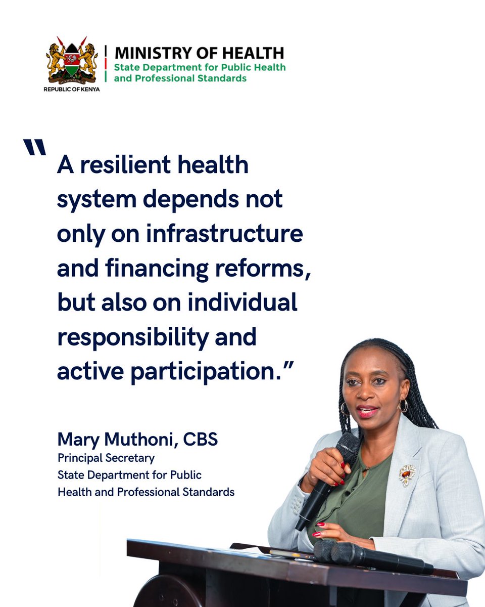 MOH_Kenya's tweet photo. “A resilient health system begins with each of us playing our part.” — Mary Muthoni, CBS https://t.co/UfATGCmKgD