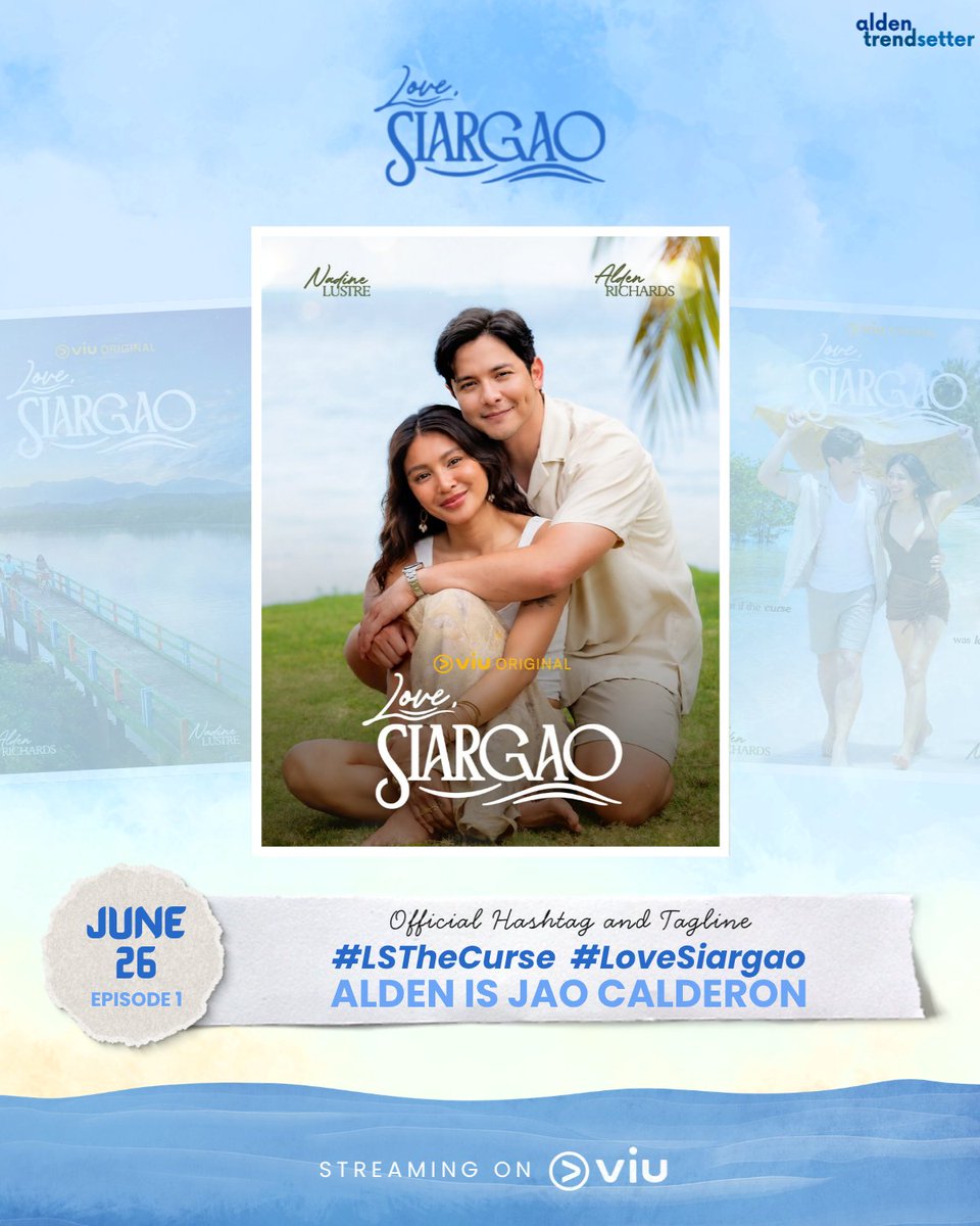 AldenTrendsOFC's tweet photo. We asked. We waited. Now, 𝗜𝗧’𝗦 𝗙𝗜𝗡𝗔𝗟𝗟𝗬 𝗛𝗔𝗣𝗣𝗘𝗡𝗜𝗡𝗚! 🥳

Experience the biggest TV event of 2026, headlined by two of the most celebrated names in Philippine entertainment, 𝗔𝘀𝗶𝗮'𝘀 𝗠𝘂𝗹𝘁𝗶𝗺𝗲𝗱𝗶𝗮 𝗦𝘂𝗽𝗲𝗿𝘀𝘁𝗮𝗿 𝗮𝗻𝗱 𝗣𝗵𝗲𝗻𝗼𝗺𝗲𝗻𝗮𝗹 𝗕𝗼𝘅 𝗢𝗳𝗳𝗶𝗰𝗲 𝗞𝗶𝗻𝗴, 𝐌𝐫. 𝐀𝐋𝐃𝐄𝐍 𝐑𝐈𝐂𝐇𝐀𝐑𝐃𝐒 and acclaimed actress and 2-𝗧𝗶𝗺𝗲 𝗙𝗔𝗠𝗔𝗦 𝗕𝗲𝘀𝘁 𝗔𝗰𝘁𝗿𝗲𝘀𝘀, 𝐌𝐬. 𝐍𝐀𝐃𝐈𝐍𝐄 𝐋𝐔𝐒𝐓𝐑𝐄! 🤩

Set against the breathtaking beauty of 𝑺𝒊𝒂𝒓𝒈𝒂𝒐, discover a story that proves how meaningful connections happen—not when circumstances are ideal, but when you are personally ready for a new chapter. 🥹

Don't miss the 𝗪𝗢𝗥𝗟𝗗 𝗣𝗥𝗘𝗠𝗜𝗘𝗥𝗘 of the 𝗽𝗼𝘄𝗲𝗿𝗵𝗼𝘂𝘀𝗲 𝗽𝗮𝗶𝗿𝗶𝗻𝗴 everyone's been waiting for in “𝑳𝒐𝒗𝒆, 𝑺𝒊𝒂𝒓𝒈𝒂𝒐”! ❤️

Ride the waves of life and discoveries with 𝐉𝐀𝐎 and 𝐊𝐀𝐑𝐀, only on @Viu_PH! 🌊

@aldenrichards02 
#LSTheCurse
#LoveSiargao 
#ALDENRichards 
ALDEN IS JAO CALDERON