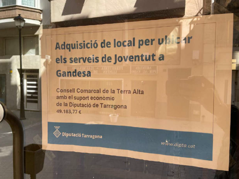 ccterraalta's tweet photo. 📌 La Diputació de Tarragona concedeix una subvenció nominativa denominada “Programa d’inversions” al Consell Comarcal de la Terra Alta per l’adquisició d’un local per ubicar els serveis de Joventut de Gandesa.

🔗 https://t.co/SItGO299Rs https://t.co/L6uhGNgfOk