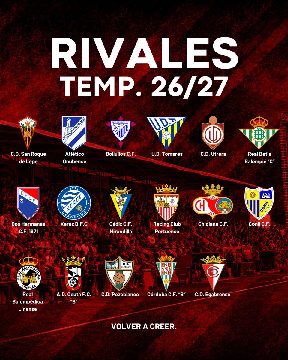 SalermPG's tweet photo. ℹ️ 𝗡𝗨𝗘𝗦𝗧𝗥𝗢𝗦 𝗥𝗜𝗩𝗔𝗟𝗘𝗦 | Temporada 26-27

🫶🏼 Será un placer recibiros a todos en el Manuel Polinario.

#VolverACreer | #VamosRojillos https://t.co/oXRWr8vu3F
