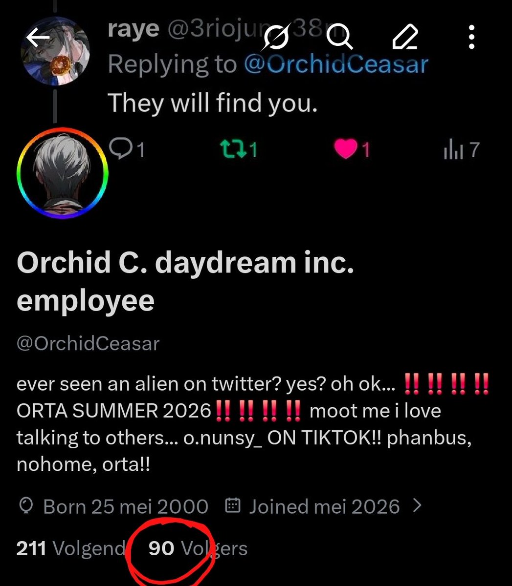 Orchid C. daydream inc. employee tweet media