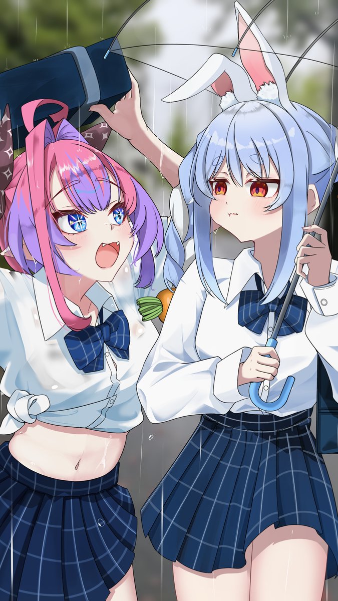 CynicaLwl's tweet photo. 雨の日下校中のぺこヴィヴィ💅✨👯‍♀️
#ヴィヴィメイク
#ぺこらーと https://t.co/fv5V0Vqfjj