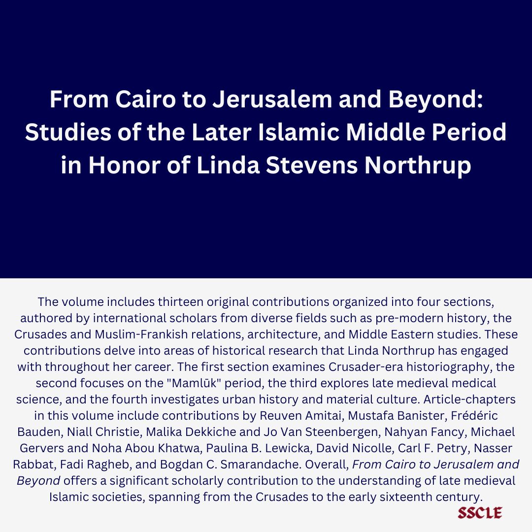 latineast's tweet photo. 📚 #newrelease – Mustafa Banister and Fadi Ragheb, eds., From Cairo to Jerusalem and Beyond: Studies of the Later Islamic Middle Period in Honor of Linda Stevens Northrup (Leiden: Brill, Islamic History and Civilization Series, 2026)

https://t.co/dSaNyu42N5 https://t.co/maSSvgZaIB
