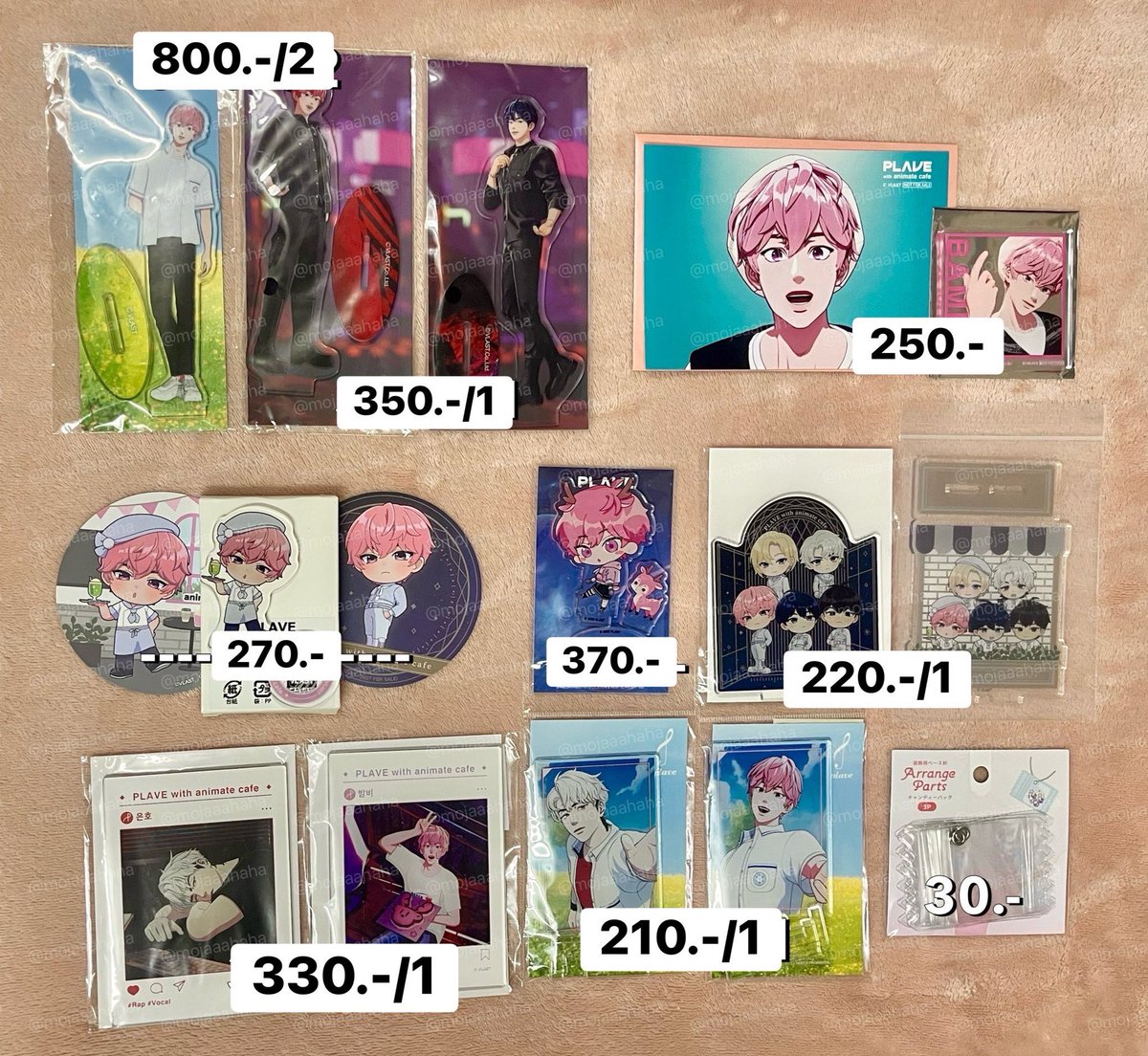 mojaaahaha's tweet photo. สแตนดี้ dash หกร้อน kakurenbo Acrylic coaster bromide Animate cafe ชุดคาเฟ่ ชุดคีตารีเก ที่รองแก้ว Aniplus photocard holder kakurenbo Accessory mmmm กระเป๋า แว่น 
Name sticker can badge พวงกุญแจปกบั้ม แบมบี้ bamby Japan MD อึนโฮ Eunho

📮ค่าส่ง 40 (พท.พิเศษ+15)
#ตลาดนัดplave https://t.co/tSfzmvhbY6