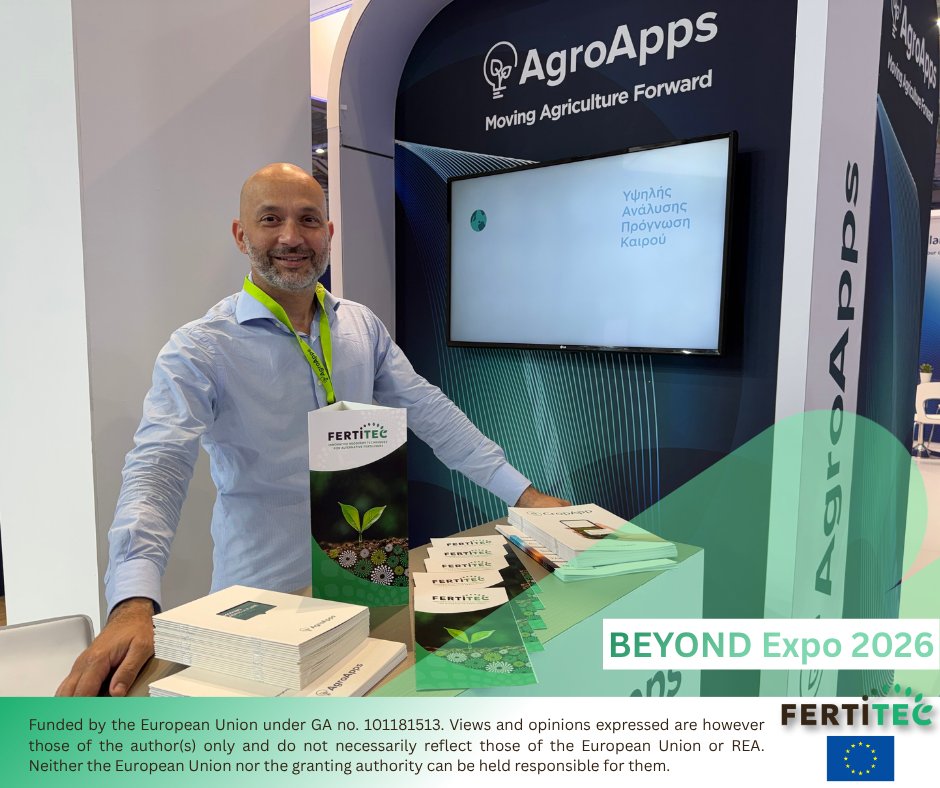 fertitecproject's tweet photo. 📍 FERTITEC was showcased at BEYOND Expo 2026!

🔗 Read more about FERTITEC's participation: https://t.co/U1fO0pLSrs

#FERTITEC #BEYONDExpo #AgroApps #HorizonEurope #Innovation #CircularEconomy #NutrientRecovery #Bioeconomy #SustainableAgriculture https://t.co/GsDRnXqF2U