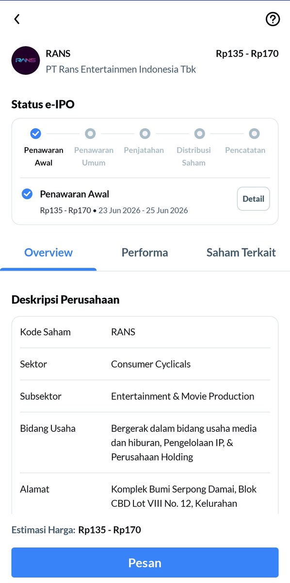 marizelenaaa's tweet photo. Menurut gue serunya IPO bukan pas berhasil order, tapi hari pertama melantai. RANS kayaknya bakal banyak dilirik, jadi gue udah siapin Ajaib Terminal dari sekarang. Kalau momentumnya datang sesuai rencana, leverage bisa jadi senjata tambahan. 😆 https://t.co/eo6f7PcHYd