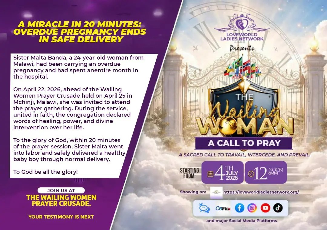 oshigoh's tweet photo. WAILING WOMEN: A CALL TO PRAY 
📅 Date: 4th July, 2026
⏰ Time: 12:00 PM (GMT+1) 
📝 Register to attend: https://t.co/N49U9M2kJO 
📺 STREAMING
• Official Site: https://t.co/01CZFGvbOp
 https://t.co/pTgKIFkMiQ
• YouTube: https://t.co/UtagHSJWlh
THANK YOU, MAS! 🤍 https://t.co/v0Pm6lhpY5