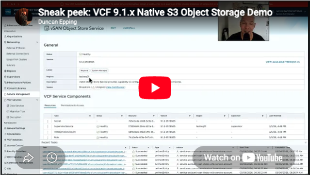 Jess____Parker's tweet photo. Native VCF S3 Object Storage demo! – Duncan Epping https://t.co/IigseIrHAf https://t.co/xvH7WjUlLu