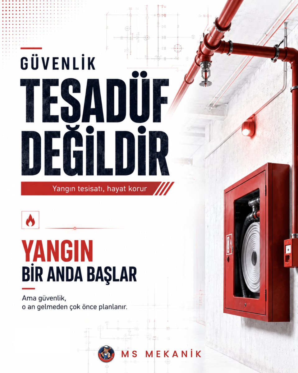 MsMekanik's tweet photo. Yangın anında “keşke” dememek için, sistem bugün doğru kurulmalı.

MS Mekanik ile güvenliği tesadüfe bırakmayın.
Projenize özel çözümler için teklif alın.

#MSMekanik #YangınTesisatı #MekanikTesisat https://t.co/rApsnVrTuw