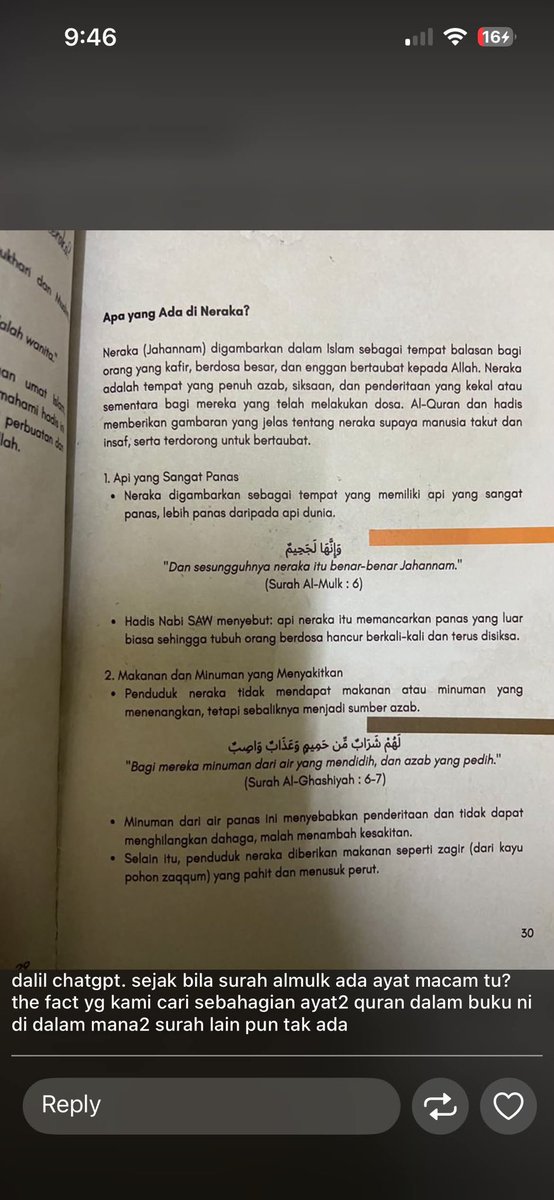 sarramonez's tweet photo. @hidup_sihat Buku ni. Banyak ayat quran tak wujud &amp; hadis palsu. https://t.co/aEF53Fnj23