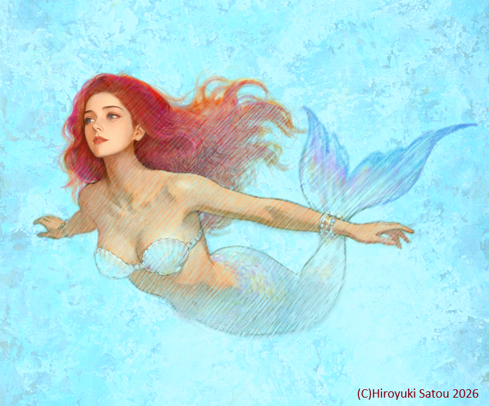 マーメイド5 メイキング1 Mermaid 5 making 1 #メイキング #デッサン