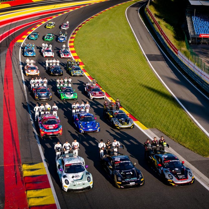 PorscheRaces's tweet photo. #IGTC - Good morning from #Superpole day at the @24HoursofSpa! After an autograph session with #Porsche drivers at 13:00 CEST on the paddock's hospitality level four #911GT3R will enter the hunt for pole position starting at 15:05. 
 
#Raceborn https://t.co/o40qSQbHvS