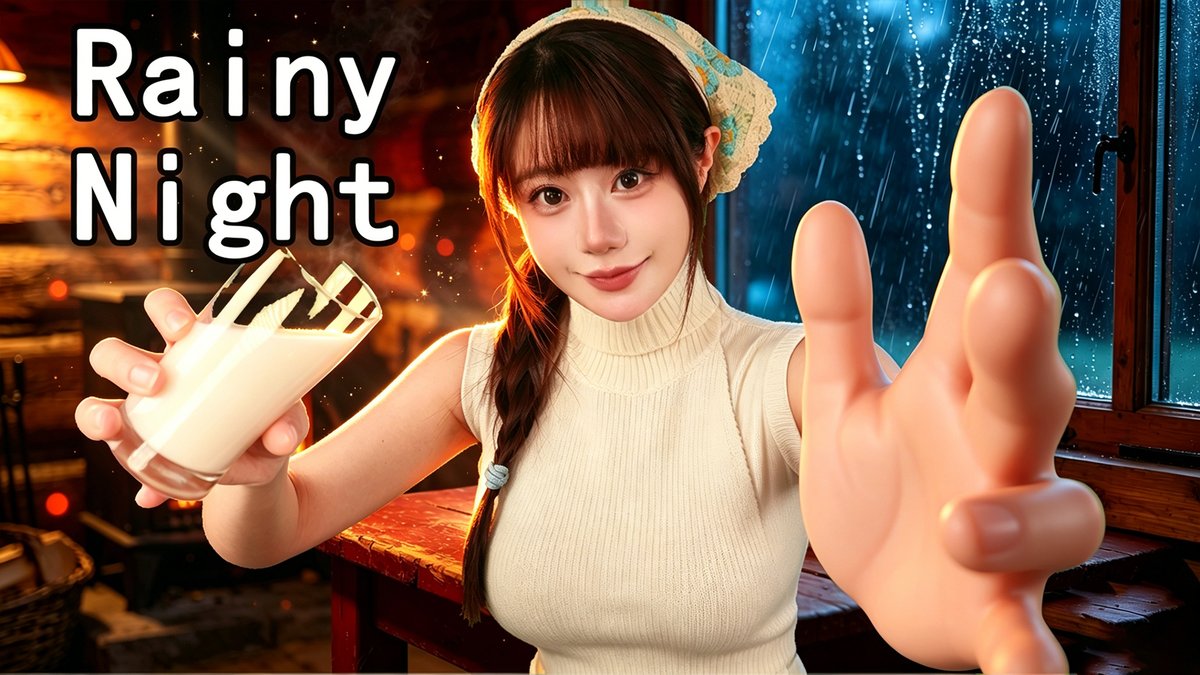 ASMRYui's tweet photo. ASMR | Rainy Night Cabin Shelter 🌧️ Eyes CLOSED Follow My Instructions (Intense Eye Contact) https://t.co/xaxmf04ver https://t.co/YKX8v72brD