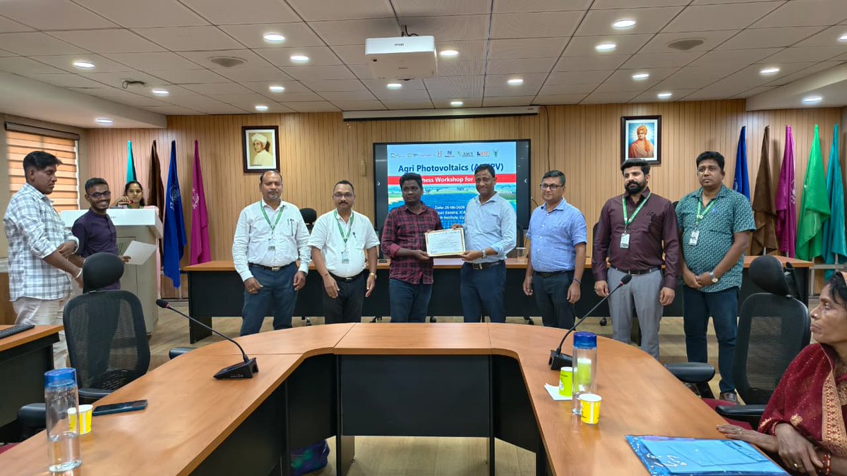 kvkcuttackcrri's tweet photo. Organized an Awareness Workshop on Agriphotovoltaics in collaboration with Agriculture Skill Council of India @RiceIcar on June 25, 2026.
@RiceIcar @icarindia @AtariKolkata @AgriGoI @krushibibhag @PIB_India @PMOIndia @CMO_Odisha @CuttackDM @ChouhanShivraj
#skilltraining #ASCI https://t.co/mY0zWF35B2