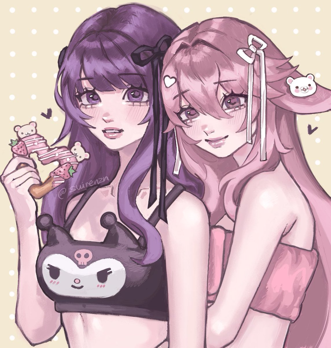 suirenzn's tweet photo. my eimiko art in honour if eimiko birthday!!! 🩷💜 #genshinimpact #illust https://t.co/6VvoVM2rJN