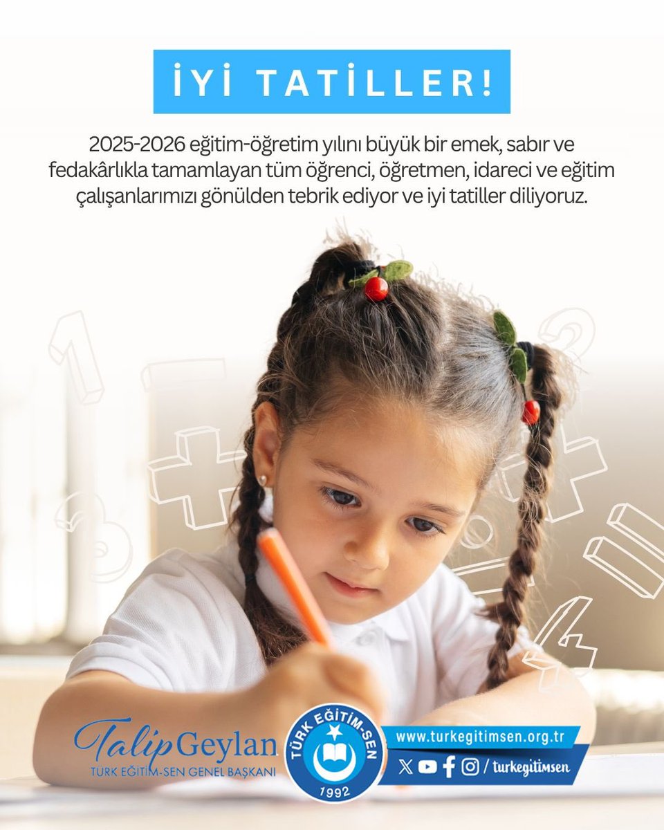 TalipGeylan06's tweet photo. Tüm öğrencilerimize bol okumalı keyifli tatiller diliyorum. https://t.co/4TMRx2gmqI