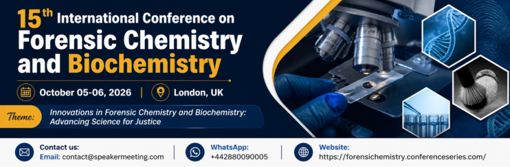FlowerdewA64618's tweet photo. 🔍 Join us at the 15th International Conference on Forensic Chemistry and Biochemistry! https://t.co/Nawv17DxLg
📅 Oct 05–06, 2026 | London, UK
📝 Submit Abstract | ✅ Register Now https://t.co/RlsU55rCwB
📲 +442880090005
#ForensicScience #ForensicChemistry #Biochemistry https://t.co/hjI8TfnGb5